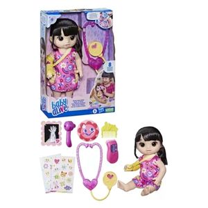 BABY ALIVE DIA DE CUIDAR DA BELLA MORENA ROSA - F8288 - HASBRO