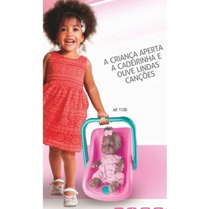 NOVO BEBÊ PASSEIO MUSICAL NEGRA  - 1136 - NOVA TOYS