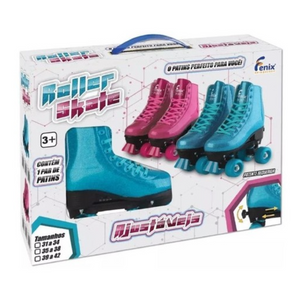 PATINS 4 RODAS - ROLLER SKATE COM BRILHO - PB-01 A 35/38 - FENIX