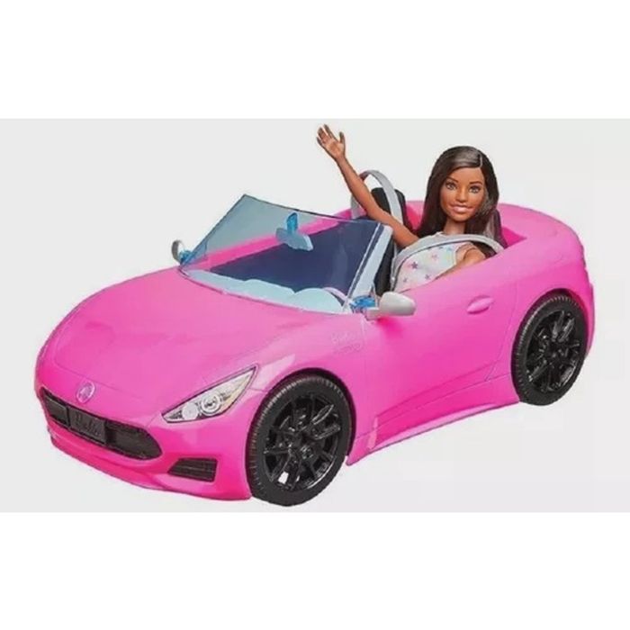 BARBIE CARRO CONVERSIVEL ROSA COM BONECA NEGRA - HBY30 - MATTEL