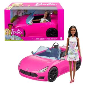 BARBIE CARRO CONVERSIVEL ROSA COM BONECA NEGRA - HBY30 - MATTEL