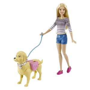 BARBIE BROOKLYN PASSEIO CACHORRINHO NEGRA - HWT53 - MATTEL