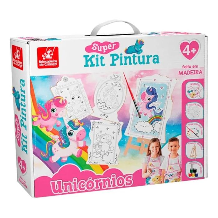 SUPER KIT PINTURA UNICÓRNIOS - 2563 - BRINCADEIRA DE CRIANÇA