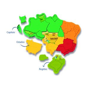 MAPA DO BRASIL 3D PLASTICO - 1109/2 - ELKA