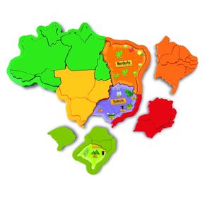 MAPA DO BRASIL 3D PLASTICO - 1109/2 - ELKA