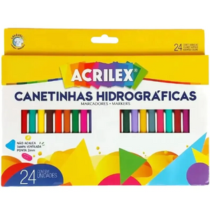 Canetinhas Hidrográficas 24 Cores - Acrilex