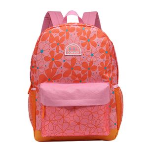 MOCHILA COSTA CASUAL FLOWERS CORAL EM POLIÉSTER - YS29678C - YIN'S