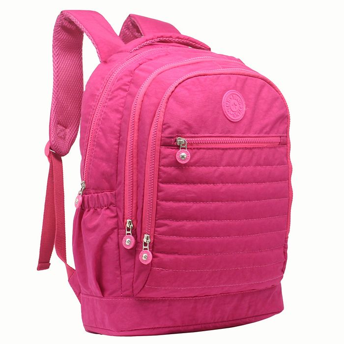 MOCHILA JUVENIL EM CRINKLE ROSA PINK - YS41069RP - YIN'S