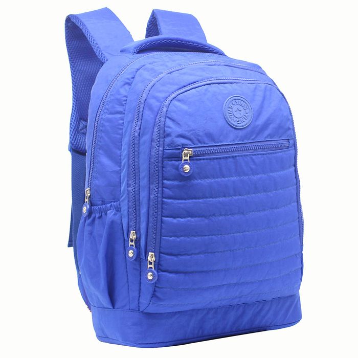 MOCHILA JUVENIL EM CRINKLE AZUL - YS41069A - YIN'S