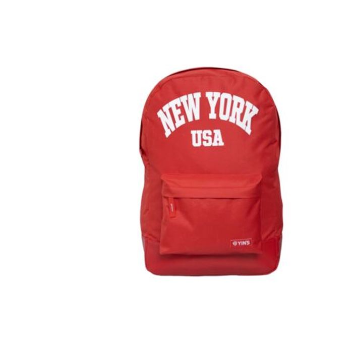 MOCHILA CASUAL NEW YORK EM POLIÉSTER + POLURETANO VERMELHO - YS29398VER - YIN'S