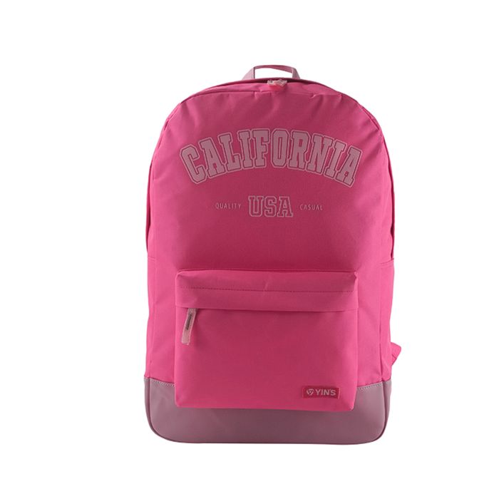 MOCHILA CASUAL CALIFORNIA EM POLIÉSTER+PU ROSA - YS41080R - YIN'S