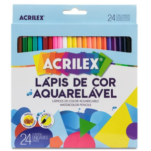 LAPIS DE COR AQUARELAVEL - 24 CORES -  ACRILEX  - 09654