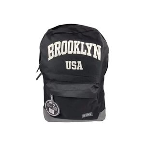 MOCHILA CASUAL BROOKLYN EM POLIÉSTER + POLURETANO PRETO - YS29399P - YIN'S