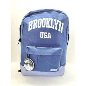 MOCHILA CASUAL BROOKLYN EM POLIÉSTER + POLURETANO AZUL - YS29399A - YIN'S