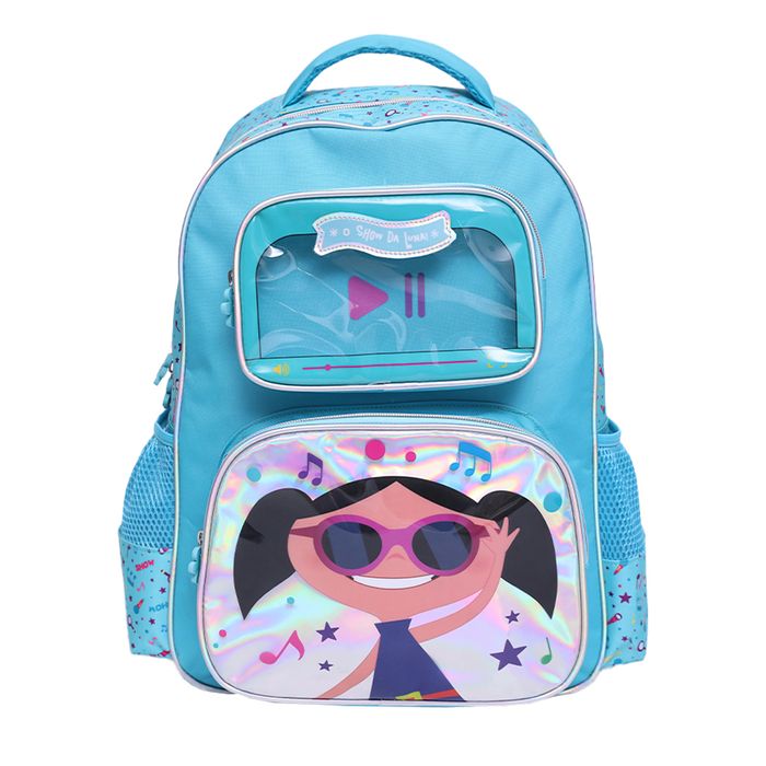 MOCHILA INFANTIL O SHOW DA LUNA APERTE O PLAY AZUL - YS42356V - YIN'S