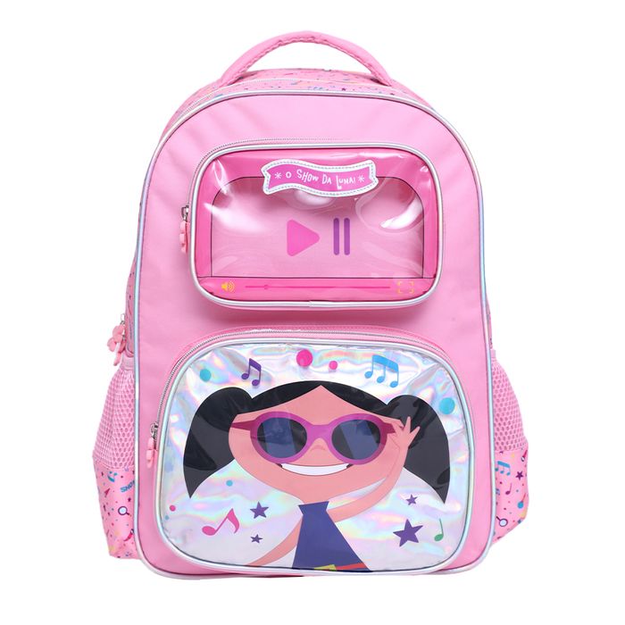 MOCHILA INFANTIL O SHOW DA LUNA APERTE O PLAY ROSA - YS42356R - YIN'S