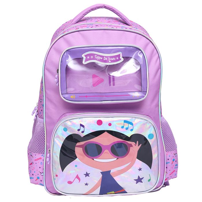 MOCHILA INFANTIL O SHOW DA LUNA APERTE O PLAY LILAS - YS42356L - YIN'S