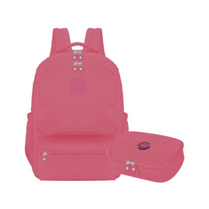 KIT ESCOLAR CASUAL EM CRINKLE ROSA - YS41053RO - YIN'S