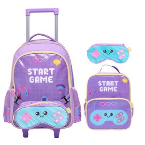 KIT ESCOLAR GAMER GIRL POLIÉSTER+PVC LILAS - YS42377L - YIN'S