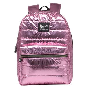 MOCHILA CASUAL METALIZADO EM PVC ROSA - YS29580R - YIN'S