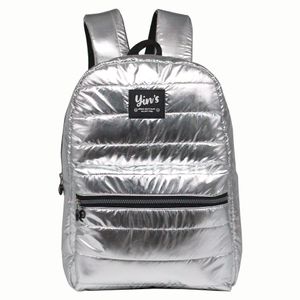 MOCHILA CASUAL METALIZADO EM PVC PRATA - YS29580P - YIN'S