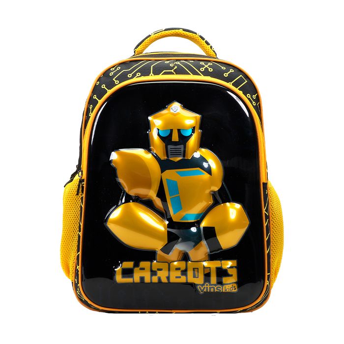 MOCHILA INFANTIL CARBOTS EM POLIÉSTER+PVC AMARELO - YS42519AM - YIN'S