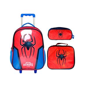 KIT MOCHILA CARRINHO HEROES SPIDERMAX - YS42371-MC - YIN'S