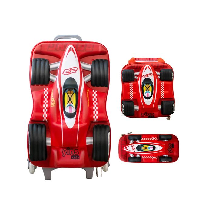 KIT ESCOLAR FORMULA CAR POLIÉSTER+PVC VERMELHO - YS42498V - YIN'S