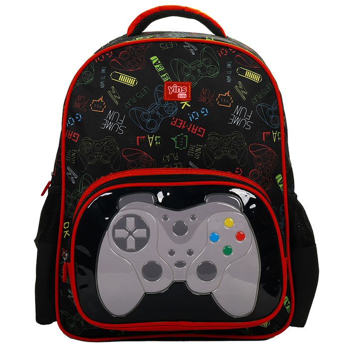 MOCHILA INFANTIL LETS PLAY POLIÉSTER+PVC VERMELHO - YS42487VER - YIN'S