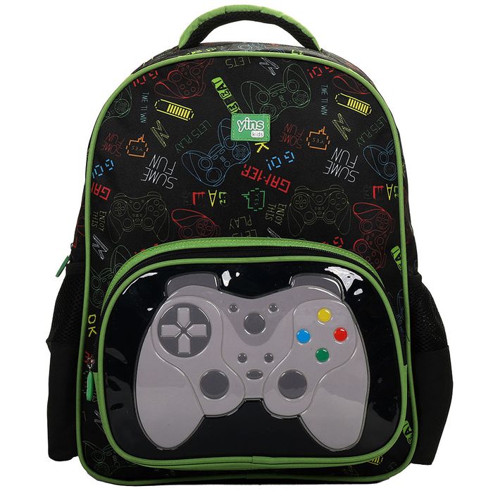 MOCHILA INFANTIL LETS PLAY POLIÉSTER+PVC VERDE- YS42487VD - YIN'S