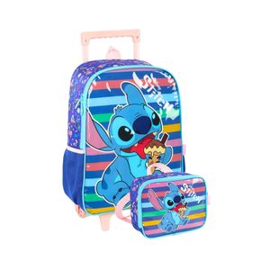 KIT LILLO STITCH MOCHILA COSTAS RODAS LANCHEIRA - 1533 - LUXCEL