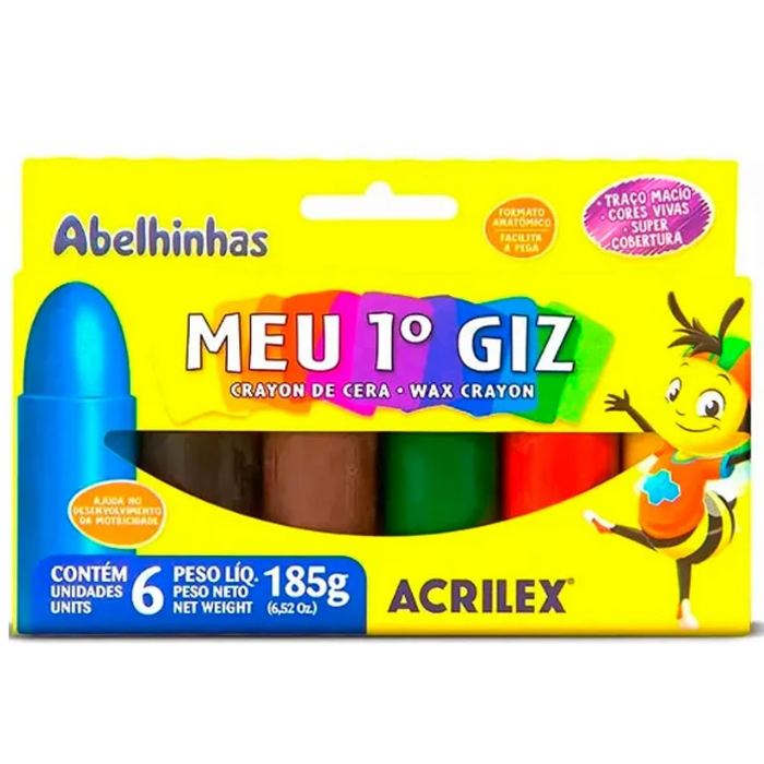 MEU 1' GIZ ABELINHA ACRILEX - 6 CORES - 09506