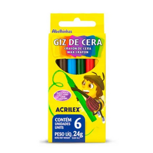 GIZ DE CERA ACRILEX -  6 CORES - 09006