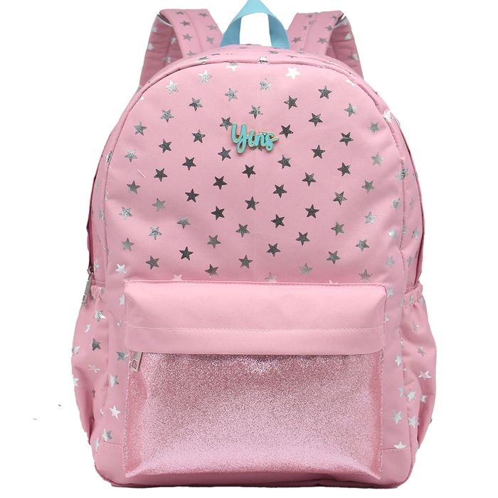 MOCHILA JUVENIL SHINING STAR EM POLIÉSTER ROSA - YS29598R - YIN'S