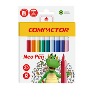 CANETINHA NEO - PEN - MIRIM - 12 CORES - COMPACTOR  15831-15