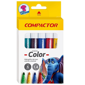 CANETINHA HIDROCOLOR COMPACTOR JUMBO - 12 CORES - 15824-15