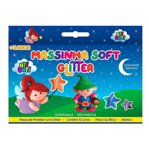 MASSINHA SOFT GLITTER - 12 CORES - 026000