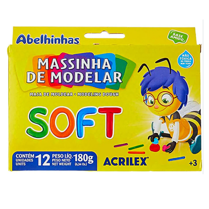 MASSINHA DE MODELAR SOFT - 12 CORES - 07312