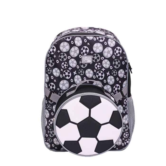 MOCHILA INFANTIL FOOTBALL POLIÉSTER PRETO - YS42226-MC - YIN'S