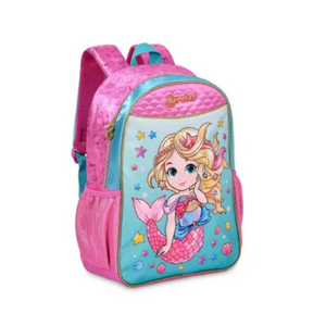 MOCHILA SEREIAS Menina Infantil Escolar Rosa - Clio