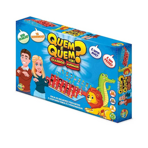 QUEM É QUEM? 2 EM 1 CLÁSSICO E ANIMAIS GGB BRINQUEDOS 1048