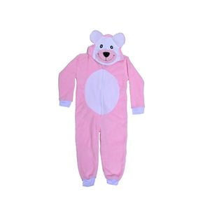 Macacão Divertido Urso Rosa