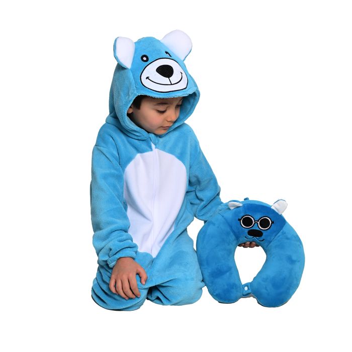 Macacão Divertido Urso Azul