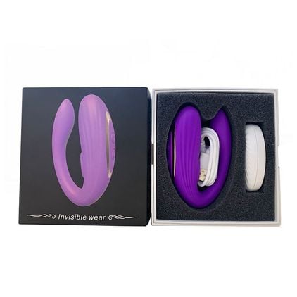 Vibrador De Casal Com 7 Modos De Vibração E Controle Remoto