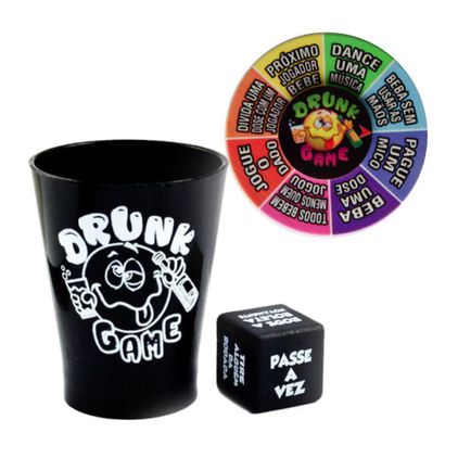 Jogo Da Bebida Com Spinner + Copo Drink Shot