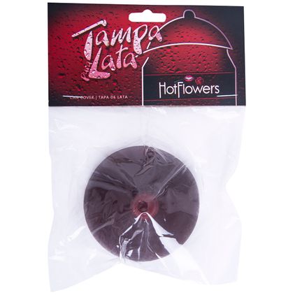 Tampa Para Lata Seio Black Hot Flowers