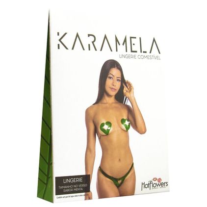 Karamela Calcinha Comestível Tam G Hot Flowers