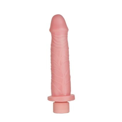 Prótese Com Vibro Interno Natural 17x4cm Hot Flowers