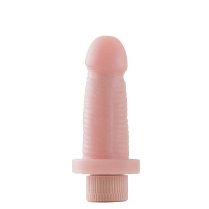 Prótese Cyber Com Vibro Interno Natural 12x4cm Hot Flowers
