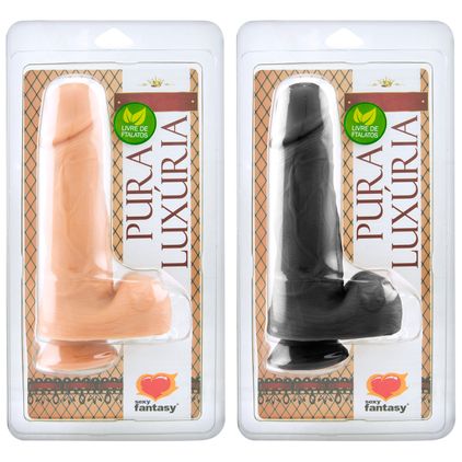 Prótese Vibrador Externo Com Escroto 18 X 4,4cm Sexy Fantasy